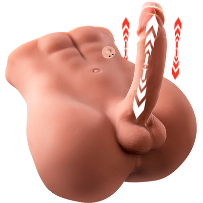 XISE - BERTLETT DILDO ASS MASTURBADOR DILDO Y ANO REALÍSTICO POSICIÓN FRONTAL CON THRUSTING 18 CM