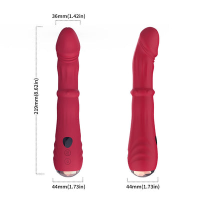 ARMONY - DILDO VIBRADOR ESTIMULADOR PUNTO A TERMOAJUSTABLE ROJO