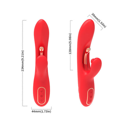 ARMONY - VIBRADOR ESTIMULADOR PUNTO G Y CLÍTORIS CON LENGUA OSCILANTE ROJO