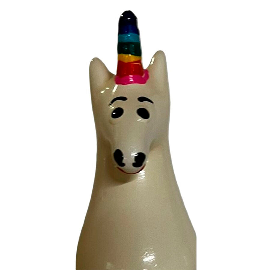 CONDOMERIE - PRESERVATIVO DECORATIVO PINTADO A MANO ARCOÍRIS UNICORNIO
