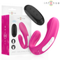 INTENSE - JANET ESTIMULADOR Y VIBRADOR DUAL EN FORMA DE U CON CONTROL REMOTO ROSA