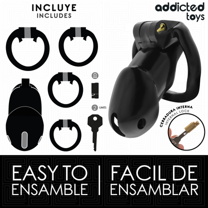 ADDICTED TOYS LOCKED - MINDNIGHT CELL JAULA PARA PENE TALLA L