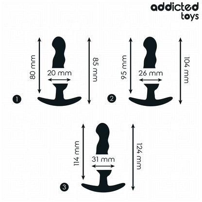 ADDICTED TOYS - SET DE 3 PLUG ANAL SILICONA MODELO 1