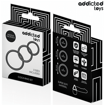 ADDICTED TOYS - SET DE ANILLOS SILICONA MODELO 2
