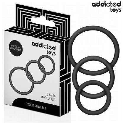 ADDICTED TOYS - SET DE ANILLOS SILICONA MODELO 2