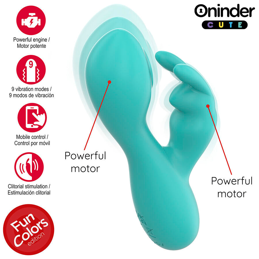 ONINDER CUTE - LOVE BUNNY VIBRADOR PUNTO G Y CLÍTORIS - APP MUNDIAL GRATUITA