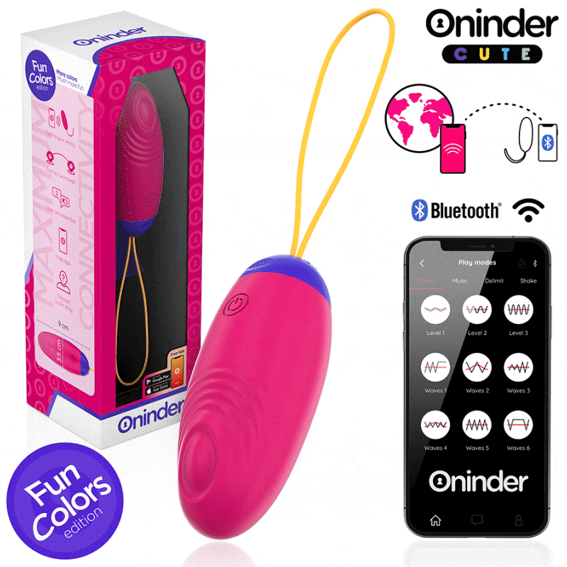 ONINDER CUTE - LOVE PLEASURE HUEVO VIBRO-WAVE TAPPING SILICONA - APP MUNDIAL GRATUITA