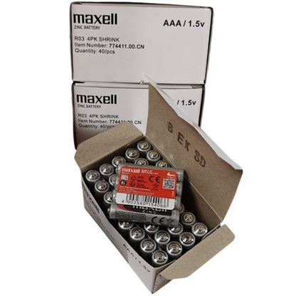 MAXELL - PILA SALINA MANGANESO AAA R03 RETRACTIL*4