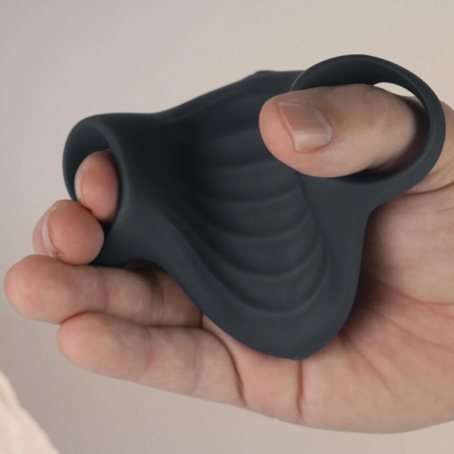 ROCKS- OFF - PALM MASTURBADOR VIBRADOR FLEXIBLE NEGRO