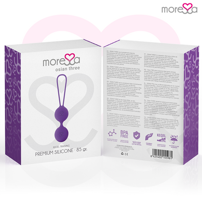 MORESSA - OSIAN THREE ENTRENAMIENTO SUELO PELVICO 85 gr PREMIUM SILICONA LILA