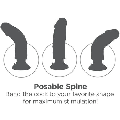 KING COCK - DILDO VIBRADOR MARRÓN 20.32 CM