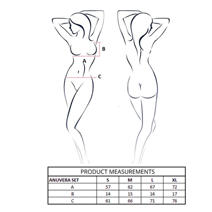 PASSION - ANUVERA SET SUJETADOR + TANGA ROJO L/XL