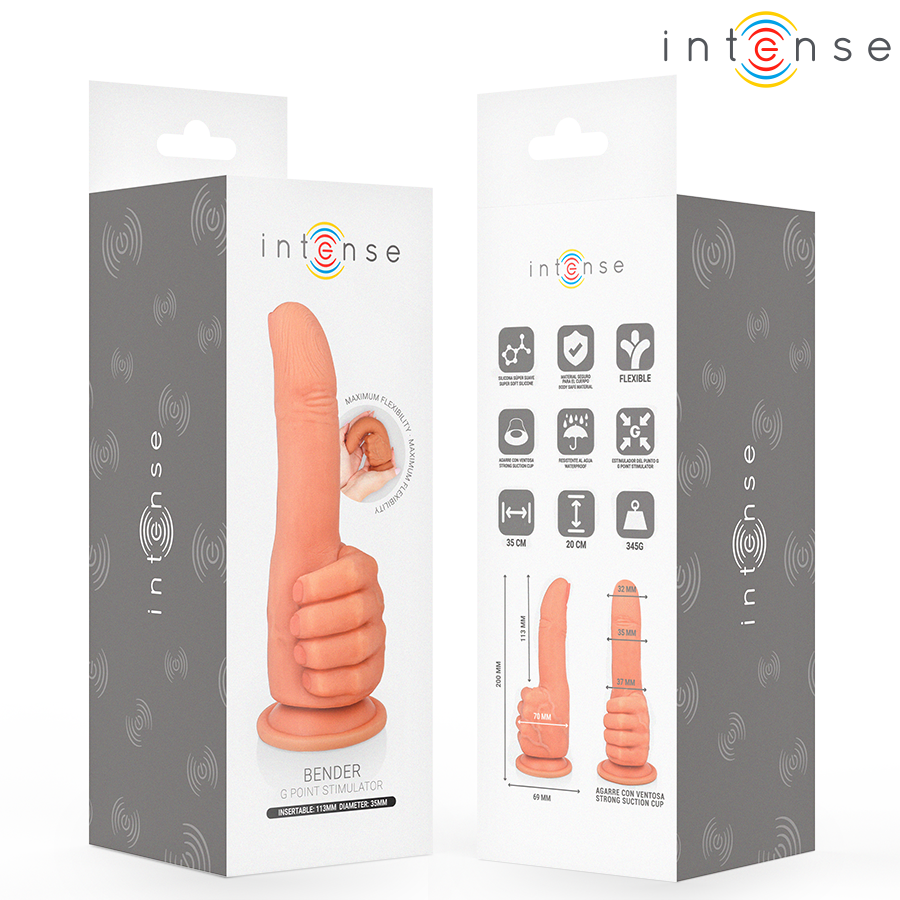 INTENSE - BENDER ESTIMULADOR PUNTO·G MANO FLEXIBLE 11,3 CM