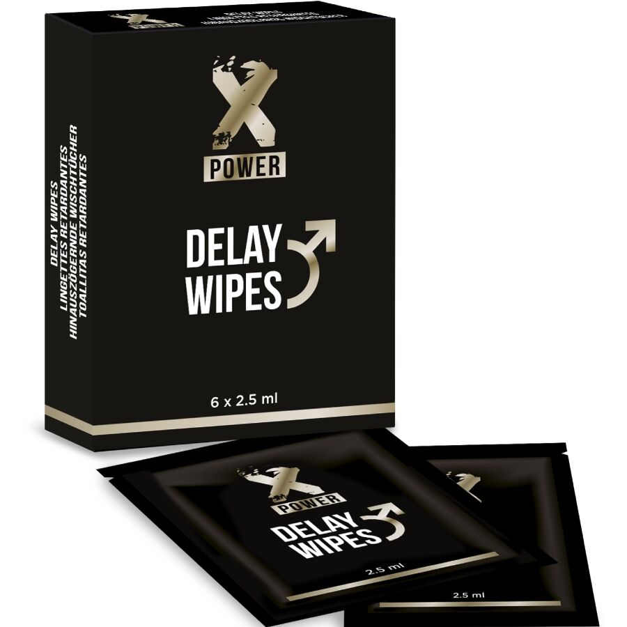 X POWER - DELAY WIPES TOALLITAS RETARDANTES 6 UNIDADES