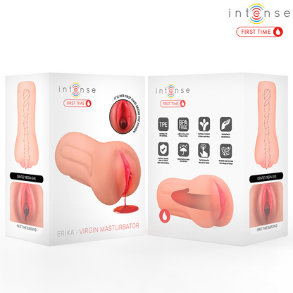 INTENSE FIRST TIME - ERIKA VAGINA VIRGEN CON HIMEN Y SANGRADO