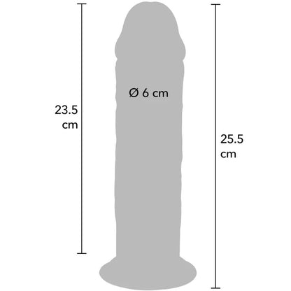 GET REAL - DILDO DELUXE DONG GRUESO DE DOBLE DENSIDAD TPE 25.5 CM