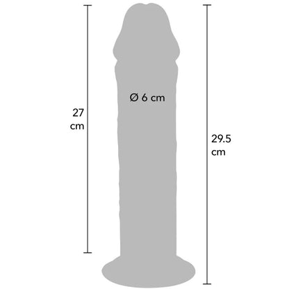 GET REAL - DILDO DELUXE DONG GRUESO DE DOBLE DENSIDAD TPE 29.5 CM