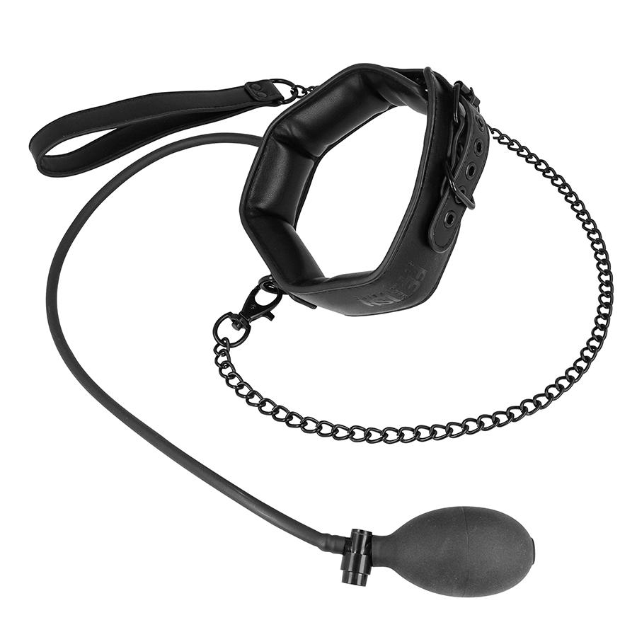 FETISH SUBMISSIVE BONDAGE - COLLAR BONDAGE INFLABLE CON TIRADOR
