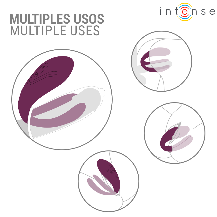 INTENSE - SANDRA VIBRADOR & ESTIMULADOR DE PINZAS CON GOLPETEO CONTROL REMOTO