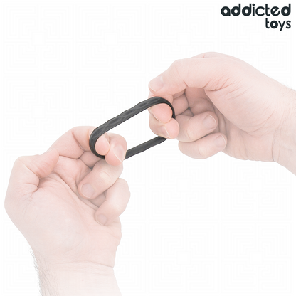 ADDICTED TOYS - SET ANILLOS PENE TEXTURIZADOS 4 TAMAÑOS