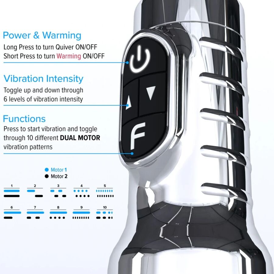 FLESHLIGHT - QUIVER MASTURBADOR VIBRATORIO RECARGABLE VAGINA