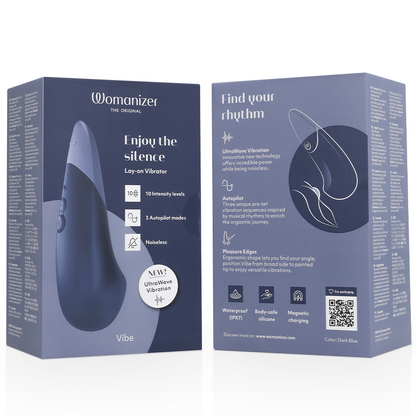 WOMANIZER - VIBE VIBRADOR LAY-ON SILENCIOSO AZUL OSCURO