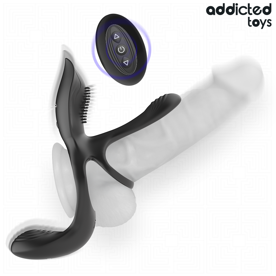 ADDICTED TOYS - ANILLO DOBLE PARA EL PENE CON ESTIMULADOR DE CLÍTORIS