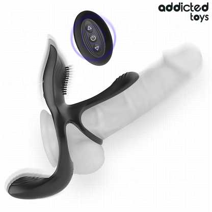 ADDICTED TOYS - ANILLO DOBLE PARA EL PENE CON ESTIMULADOR DE CLÍTORIS