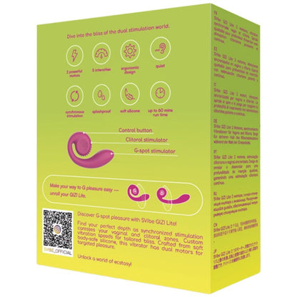 SNAIL VIBE - GIZI LITE VIBRADOR DUAL PUNTO G Y CLÍTORIS ROSA