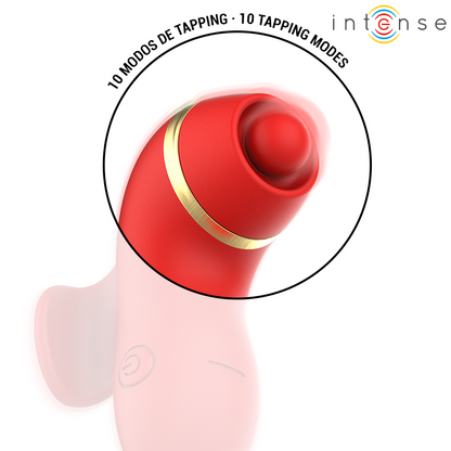 INTENSE - PATTY ESTIMULADOR CON 4 CABEZALES, SUCCIÓN, TAPPING, TICKLING Y LICKING