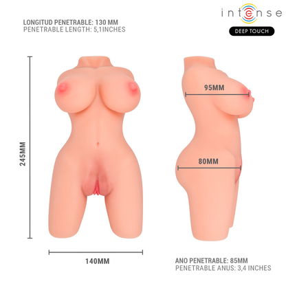 INTENSE DEEP TOUCH - JESSE TORSO MASTURBADOR MULTIPOSICION DOBLE VAGINA & ANO