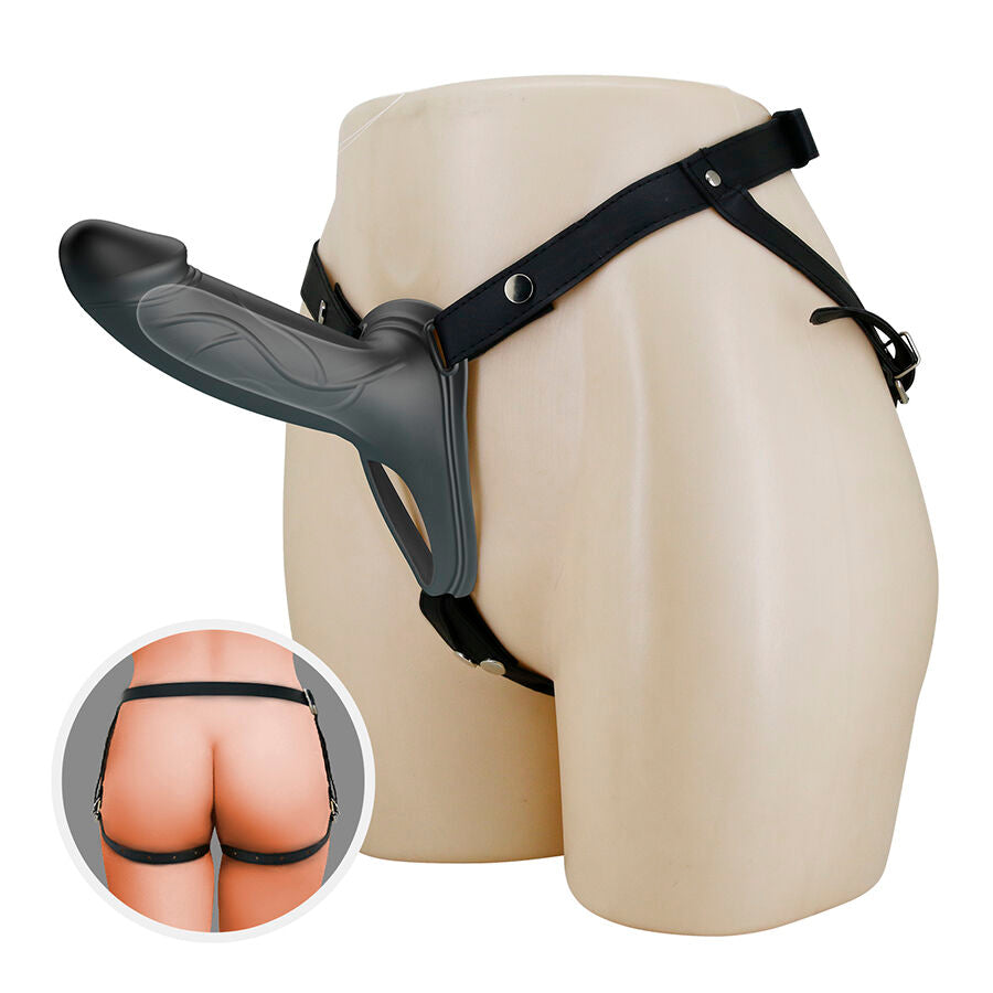 PRETTY LOVE - LANDON STRAP-ON CON VIBRACIÓN NEGRO