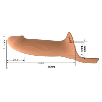 PRETTY LOVE - LANDON STRAP-ON CON VIBRACIÓN CLARO