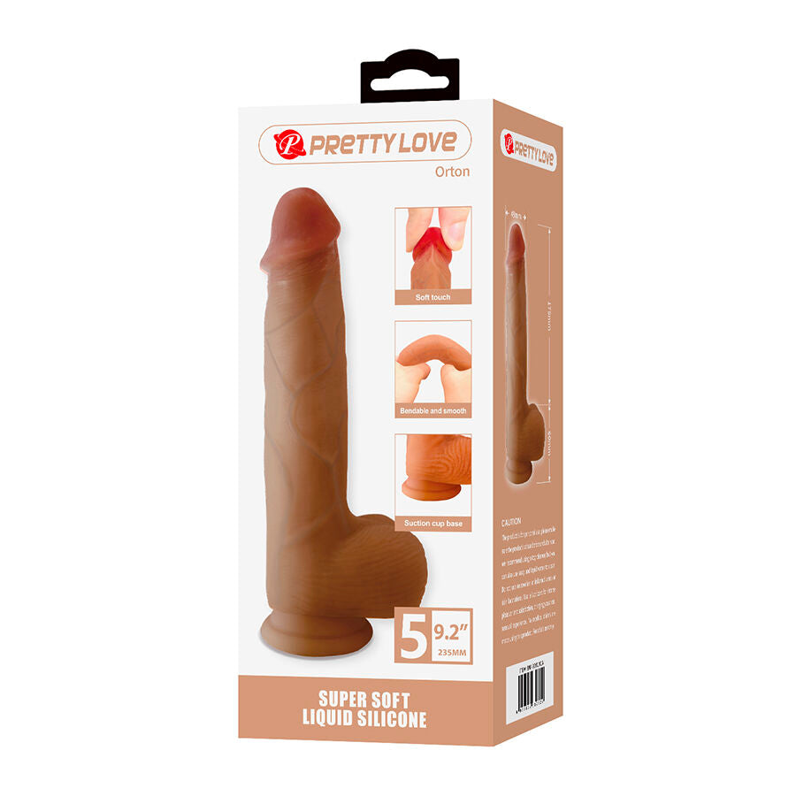 PRETTY LOVE - ORTON DILDO REALÍSTICO CON VENTOSA 23.5 CM -Ø- 4.9 CM