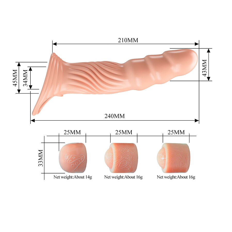 PRETTY LOVE - FUNDA PARA PENE TEXTURIZADA CON EXTENSORES