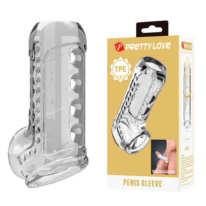PRETTY LOVE - FUNDA PARA PENE TEXTURIZADA TRANSPARENTE