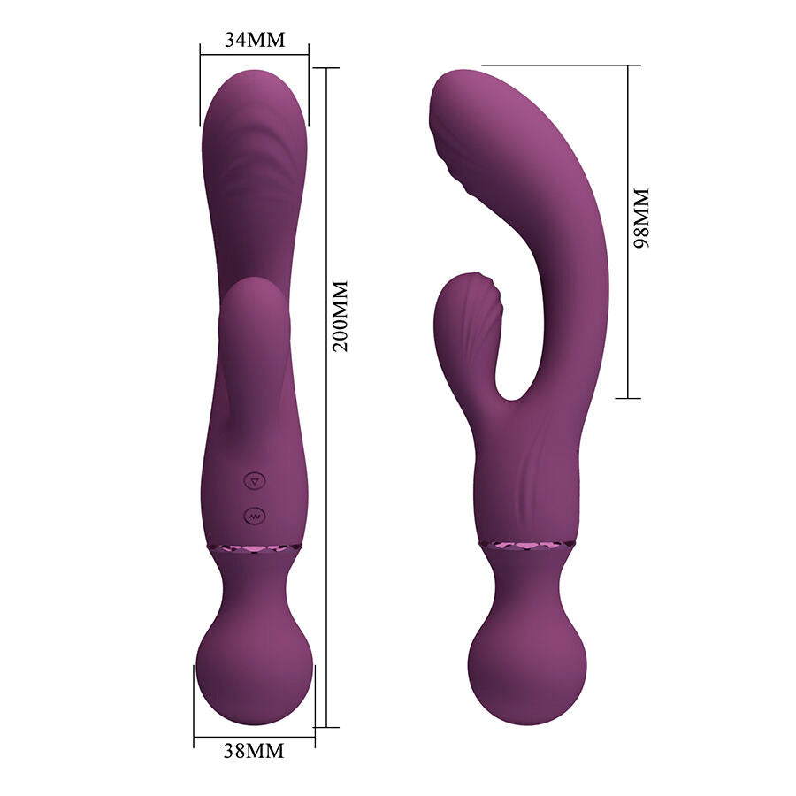PRETTY LOVE - ALL ROUNDER VIBRADOR PUNTO G MORADO