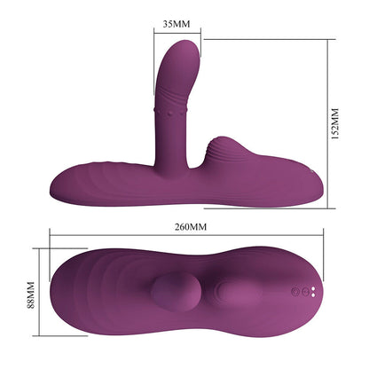 PRETTY LOVE - LUKA SIT-DOWN VIBRADOR CON EFECTO CALOR Y CONTROL REMOTO