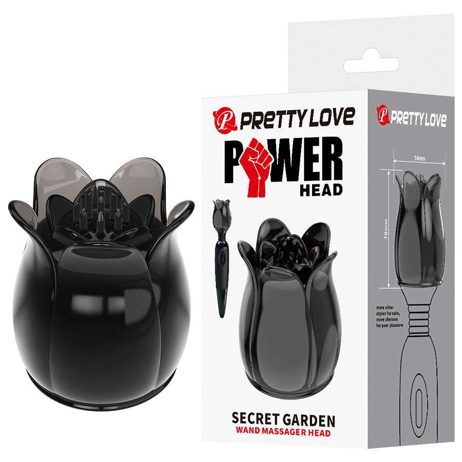 PRETTY LOVE - SECRET GARDEN CABEZAL MASAJEADOR NEGRO