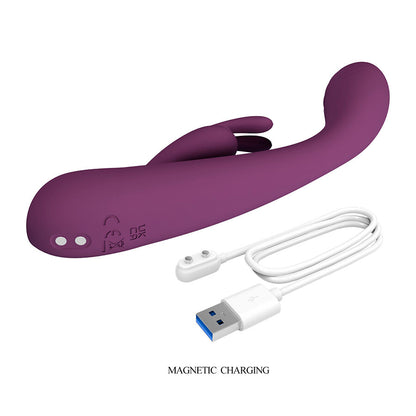 PRETTY LOVE - EMMA VIBRADOR CON ESTIMULADOR RABBIT MORADO