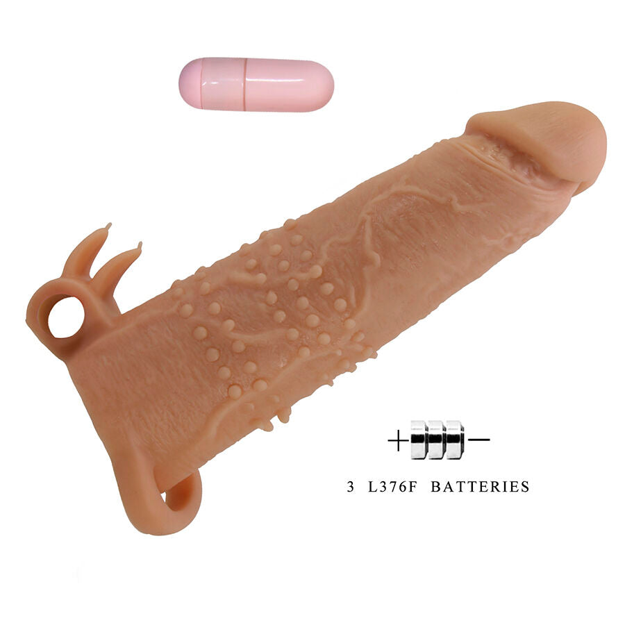 PRETTY LOVE - QUILLON FUNDA PARA PENE CON ESTIMULADOR DE CLÍTORIS Y VIBRACIÓN