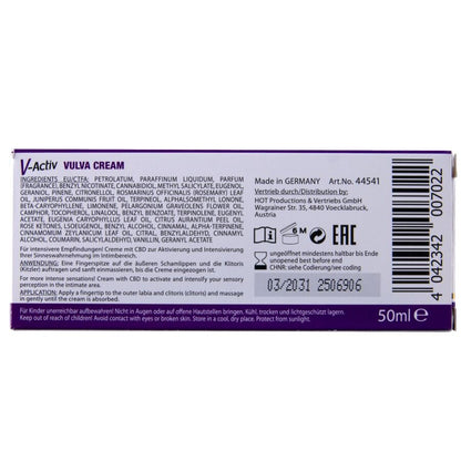 HOT - CREMA PARA VULVA CON CBD 50 ML