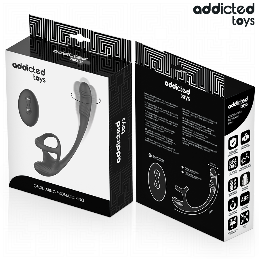 ADDICTED TOYS - PLUG ANAL VIBRACIÓN Y WAVING 360º Y ESTIMULADOR TESTÍCULOS