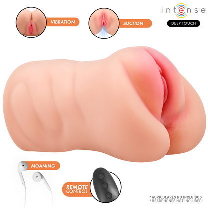 INTENSE DEEP TOUCH - KRISTA MASTURBADOR VAGINA CON VIBRACIÓN Y SONIDO CONTROL REMOTO