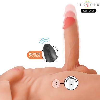 INTENSE DEEP TOUCH - MARTY TORSO CON DILDO REALÍSTICO VIBRACIÓN Y EMPUJE CONTROL REMOTO
