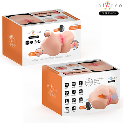 INTENSE DEEP TOUCH - NICOLE MASTURBADOR SUCCIONADOR REALÍSTICO VAGINA CON EFECTO CALOR Y SONIDO CONTROL REMOTO