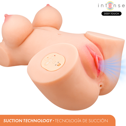 INTENSE DEEP TOUCH - VERO TORSO SUCCIONADOR REALÍSTICO CON VIBRACIÓN Y SONIDO FEMENINO CONTROL REMOTO