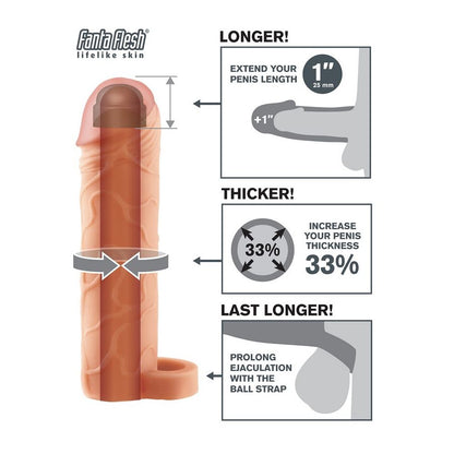 FANTASY X- TENSIONS - PERFECT 1 PENIS EXTENSION WITH STRAP
