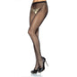 LEG AVENUE - BLACK NYLON CROTCH-OPEN TIGHTS