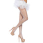 LEG AVENUE - WHITE PANTYHOUSE STOCKINGS PLUS SIZE